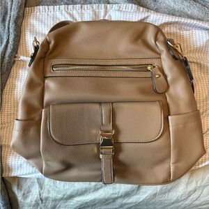 Mocha leather Backpack